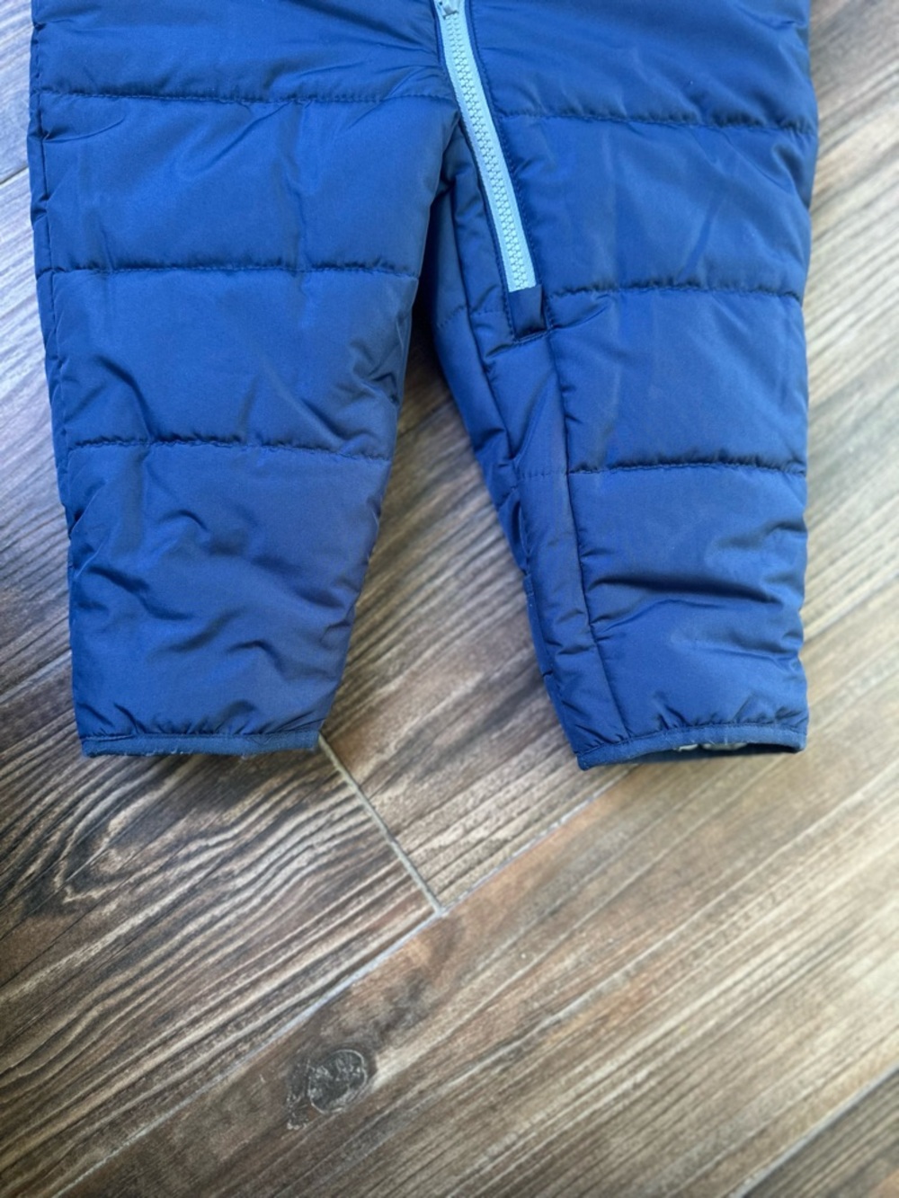 Carter's Blue Colorblock Puffer One-Piece Water Proof Snowsuit - Picture 11 of 14